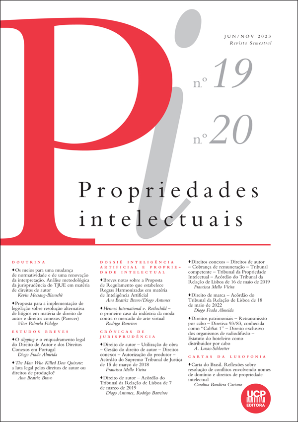 PROPRIEDADES INTELECTUAIS N. 19/20 (JUN./NOV. 2023) - UCP Editora