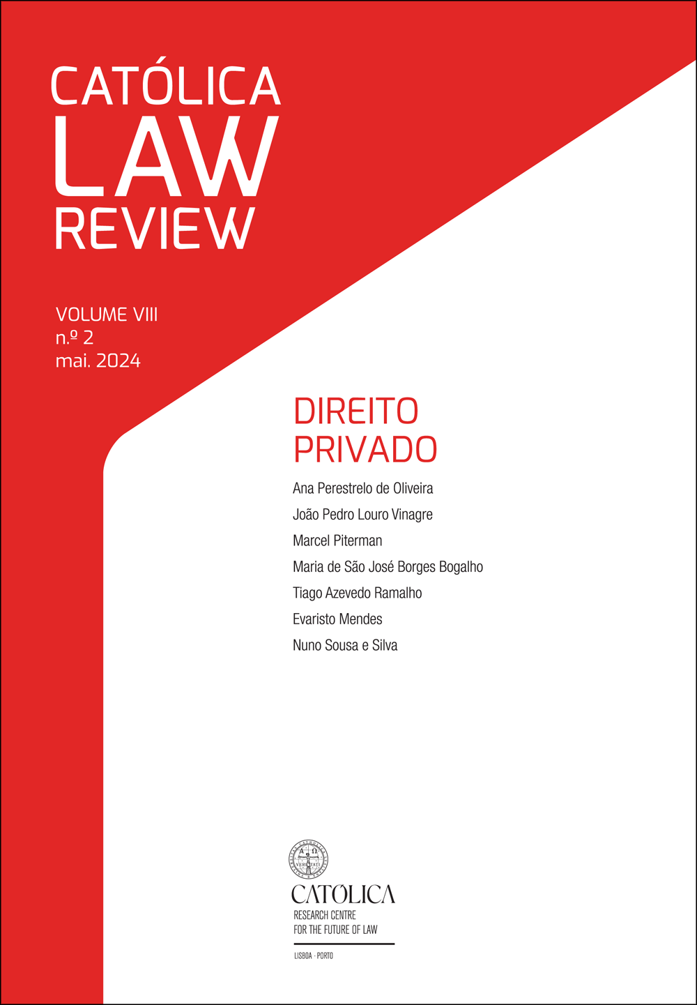 CATÓLICA LAW REVIEW v. 8 n. 2 (2024): DIREITO PRIVADO