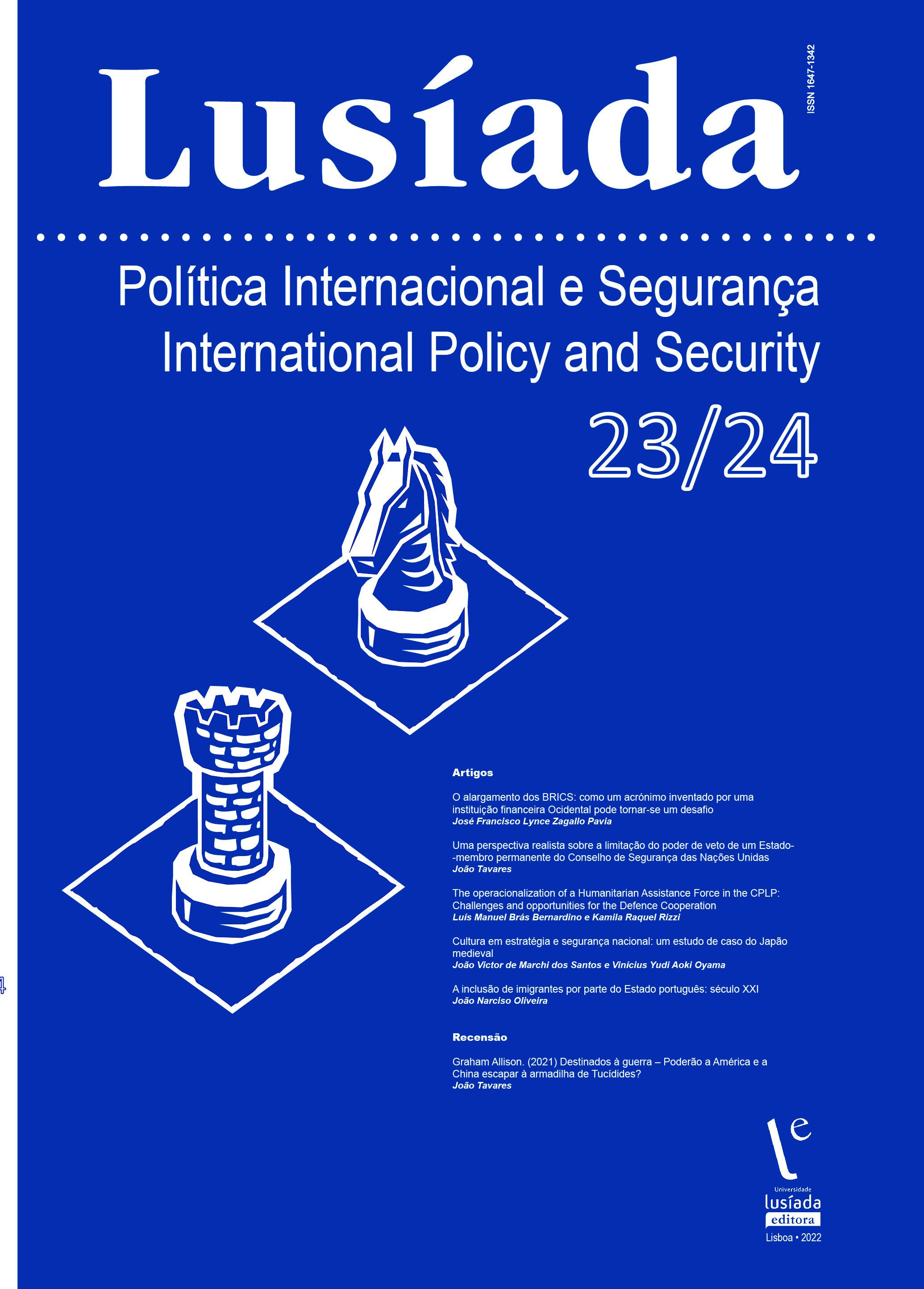 Lusíada. Política Internacional e Segurança, n. 23-24 (2022) - Universidade Lusíada Editora